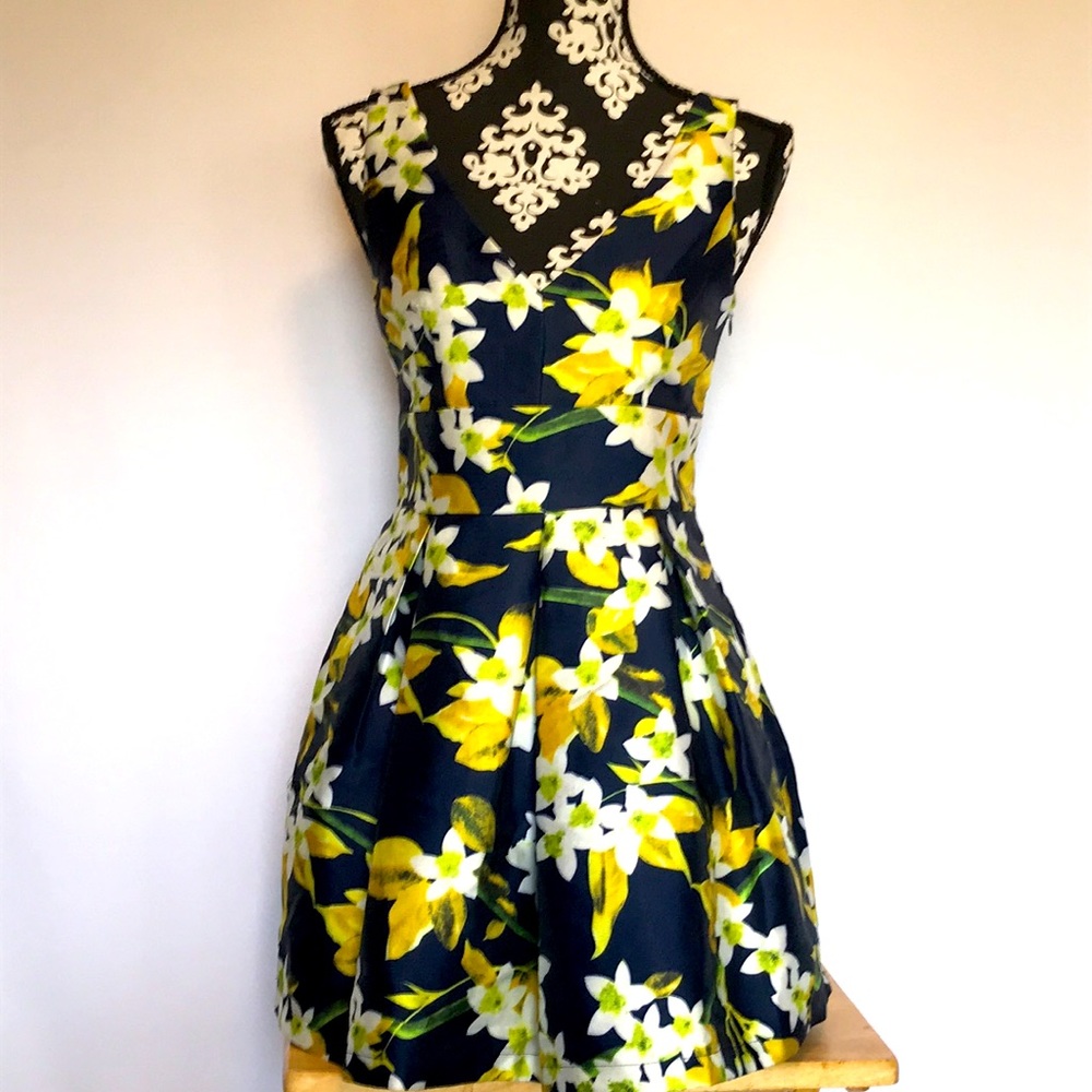 Luxxel sleeveless floral spring and summertime dress
